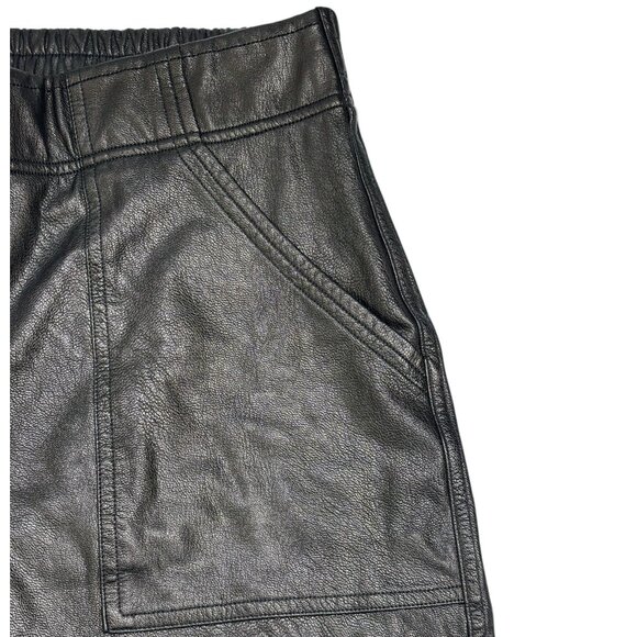 Spanx Noir Black Leather Like Pocket Jogger Pants - Picture 8 of 10